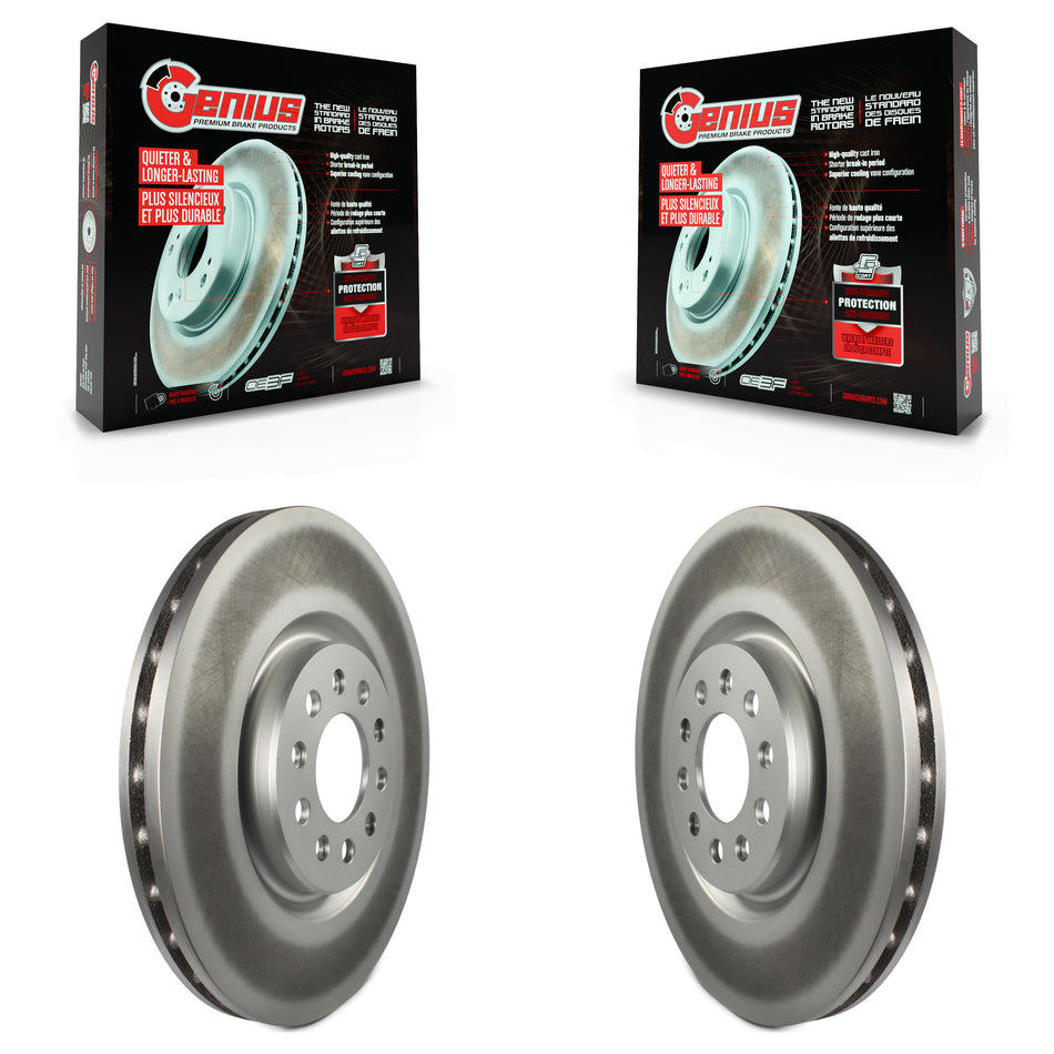 Front Coated Disc Brake Rotors Pair For Jeep Cherokee Chrysler 200 KG-100147