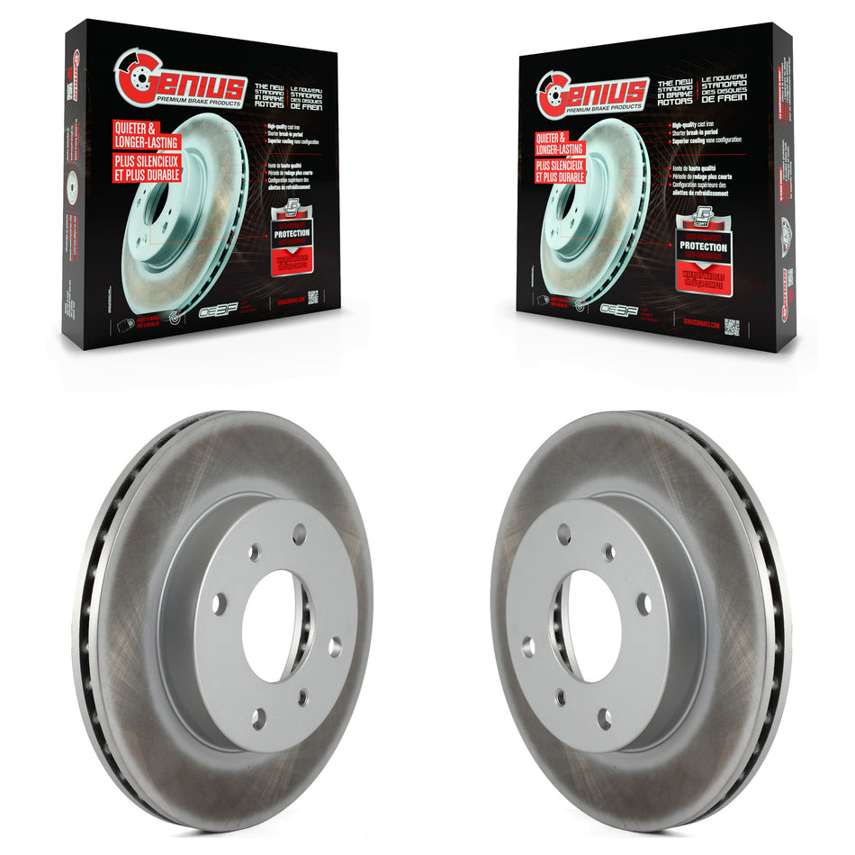 Front Coated Disc Brake Rotors Pair For Nissan Sentra 240SX INFINITI G20 Stanza Axxess KG-100149