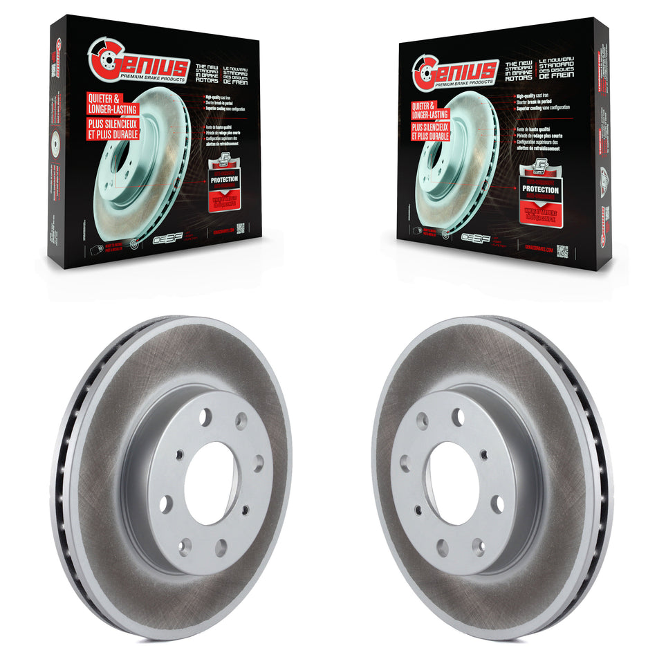 Front Coated Disc Brake Rotors Pair For Honda Civic del Sol CRX KG-100152