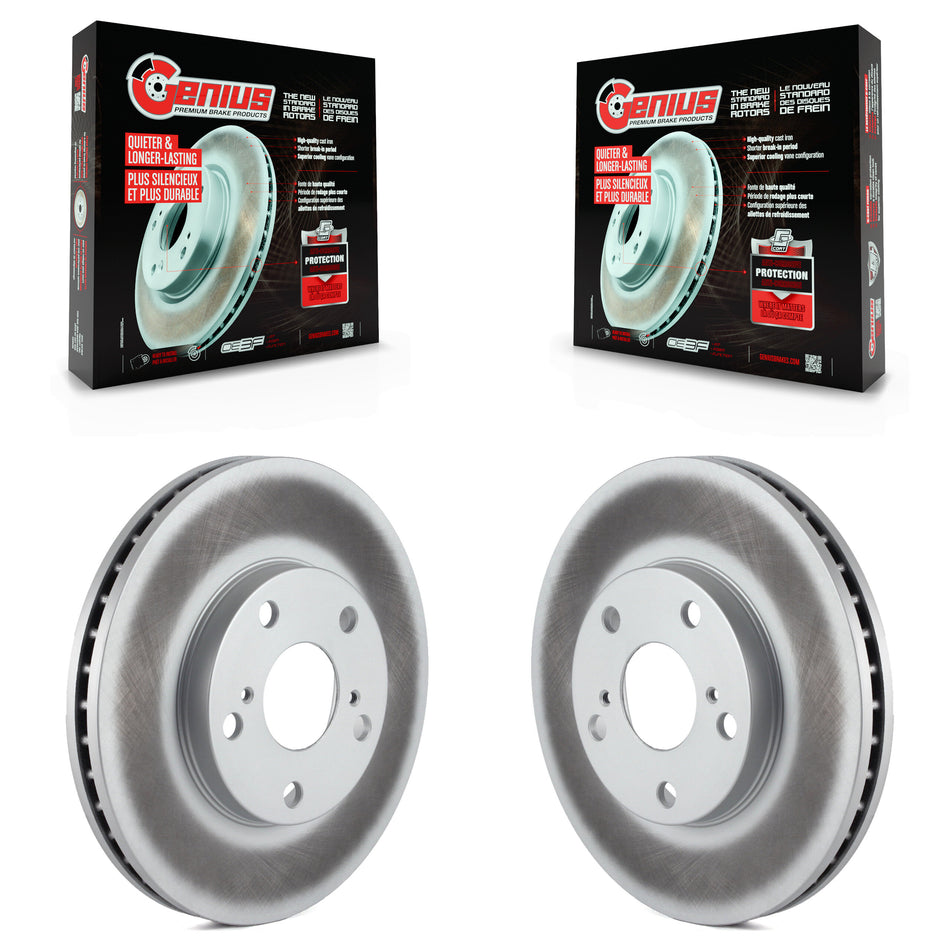 Front Coated Disc Brake Rotors Pair For Toyota Camry Avalon Sienna Lexus ES300 Solara KG-100153