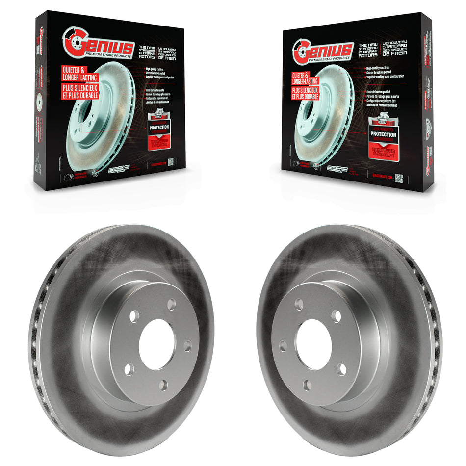 Front Coated Disc Brake Rotors Pair For Subaru Impreza Legacy Forester Scion FR-S Outback BRZ Saab 9-2X KG-100159