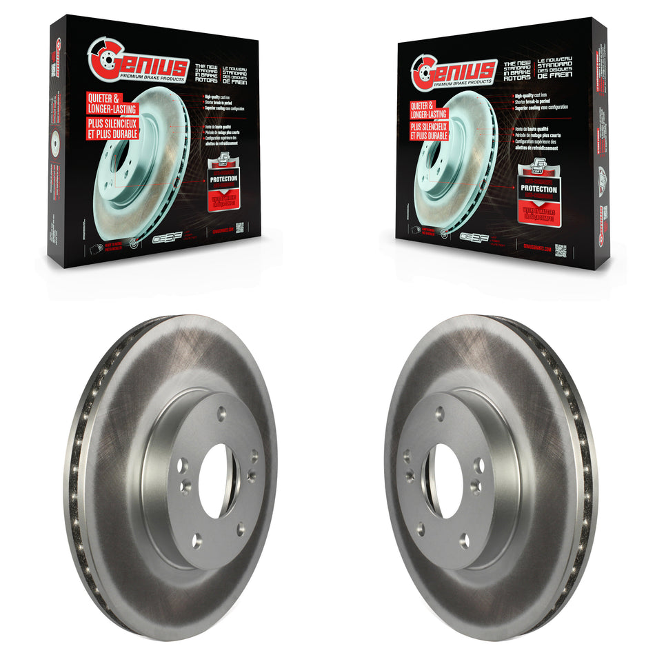Front Coated Disc Brake Rotors Pair For Honda Accord Civic Element Fit Acura ILX CR-Z CSX KG-100161
