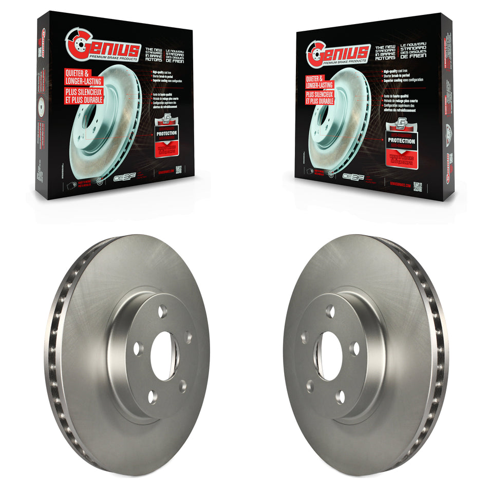 Front Coated Disc Brake Rotors Pair For Toyota Corolla Matrix Scion tC Pontiac Vibe Celica KG-100174