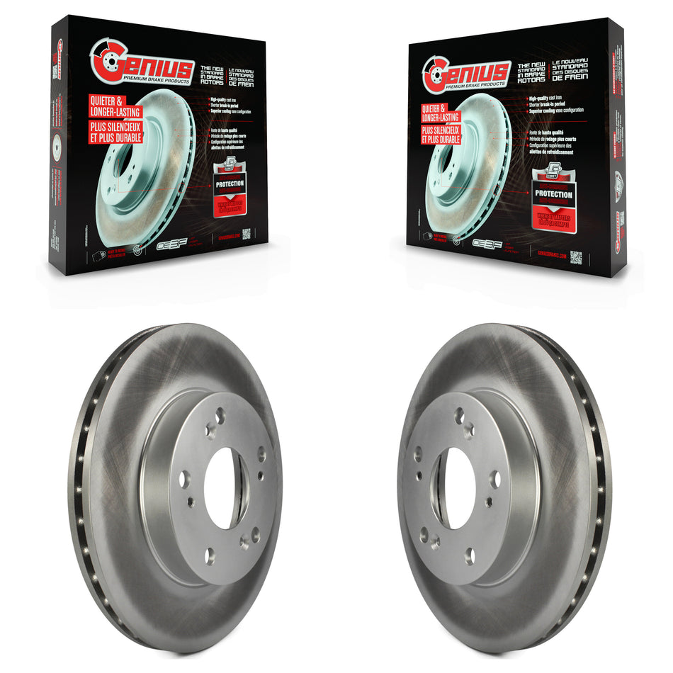 Front Coated Disc Brake Rotors Pair For Honda Civic Acura RSX CR-Z KG-100186