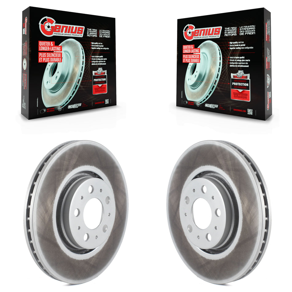 Front Coated Disc Brake Rotors Pair For Volvo XC90 S60 With 316mm Diameter Rotor KG-100212