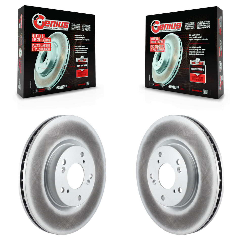 Front Coated Disc Brake Rotors Pair For Honda Civic CR-V Acura RSX ILX CSX KG-100222