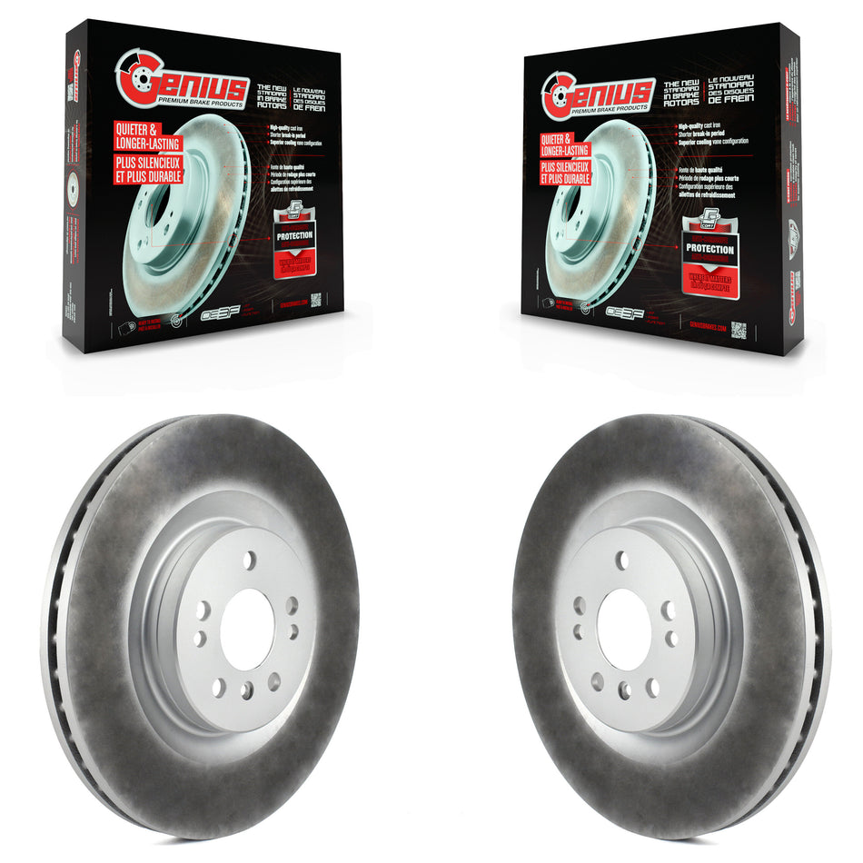 Front Coated Disc Brake Rotors Pair For Mercedes-Benz ML350 GL450 R350 GL550 ML320 GL350 ML550 GL320 KG-100247