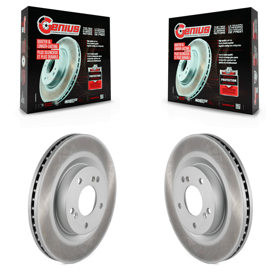 Front Coated Disc Brake Rotors Pair For Mitsubishi Galant Eclipse KG-100250