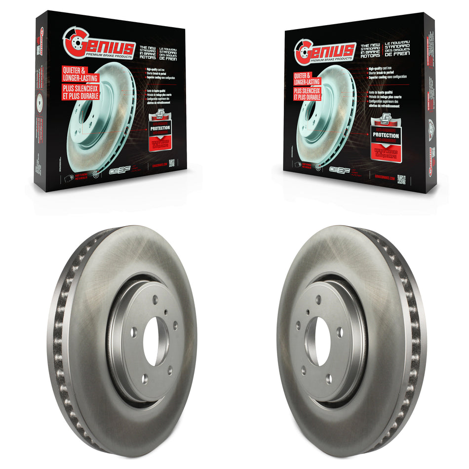 Front Coated Disc Brake Rotors Pair For Infiniti FX35 FX37 QX70 FX45 INFINITI KG-100273