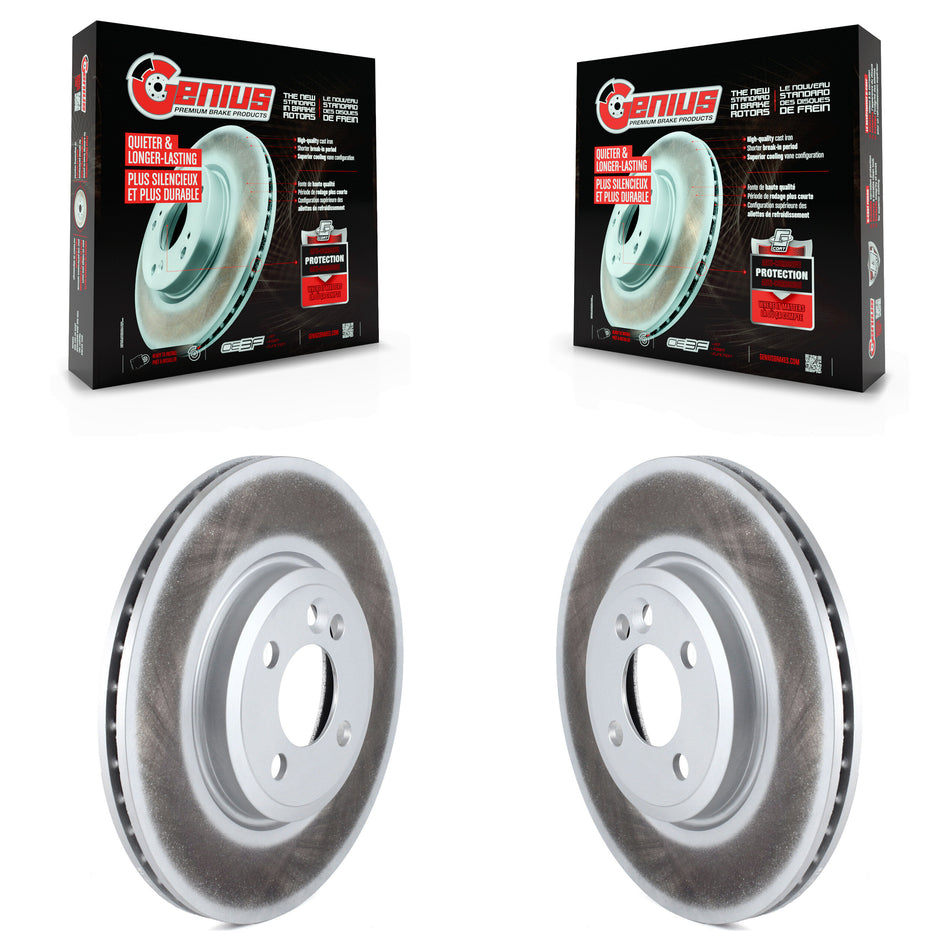 Front Coated Disc Brake Rotors Pair For Mini Cooper Countryman KG-100283