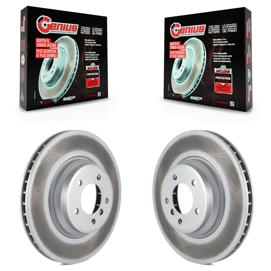 Front Coated Disc Brake Rotors Pair For BMW 335i X1 xDrive 335xi 335d 335is KG-100296