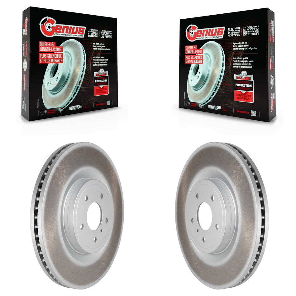 Front Coated Disc Brake Rotors Pair For INFINITI G37 Q50 Nissan 370Z Q60 M37 Q70 Q70L QX70 M56 FX50 Z KG-100298