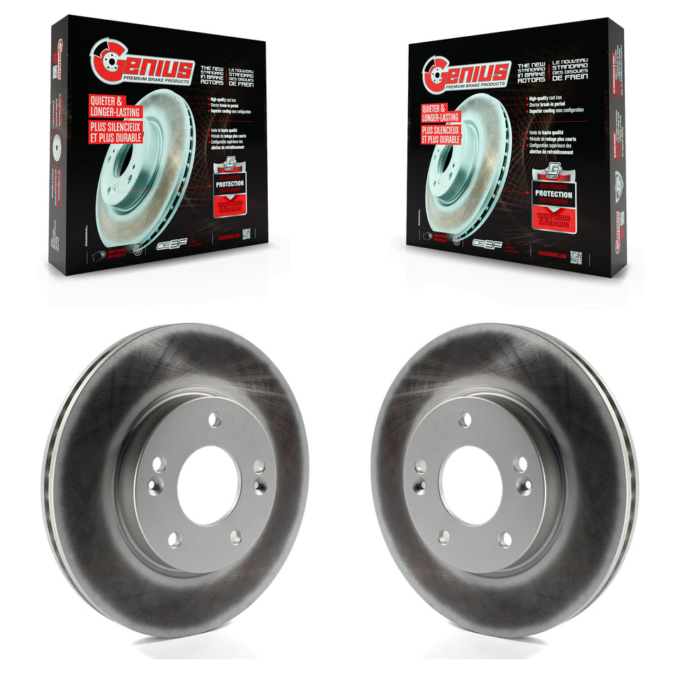 Front Coated Disc Brake Rotors Pair For Hyundai Elantra Kia Soul Forte Veloster GT Kona Forte5 Coupe Koup Venue Seltos KG-100329