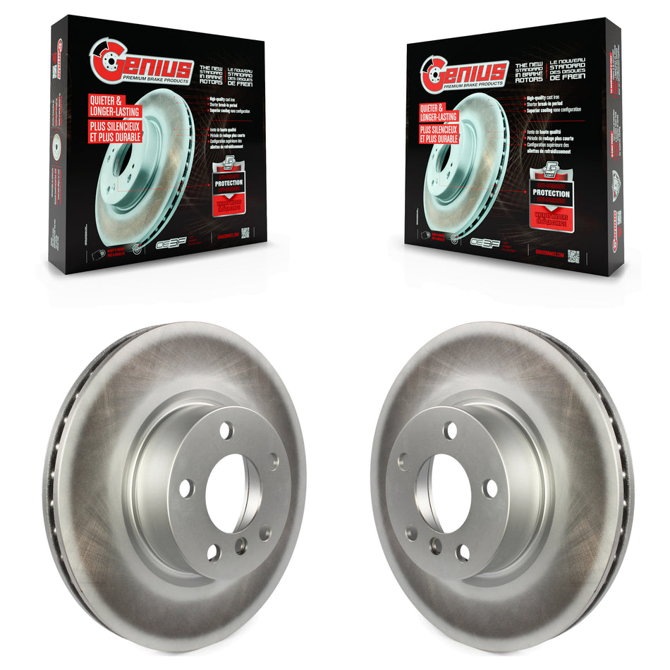 Front Coated Disc Brake Rotors Pair For BMW X3 X4 KG-100331