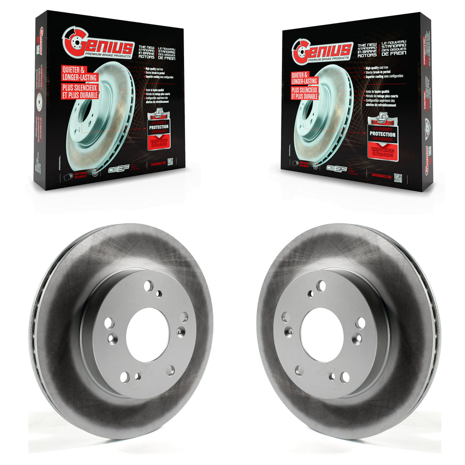 Front Coated Disc Brake Rotors Pair For Honda Civic Acura ILX KG-100338