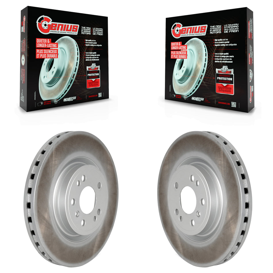 Front Coated Disc Brake Rotors Pair For Mercedes-Benz ML350 GLE350 ML250 GLE300d KG-100343
