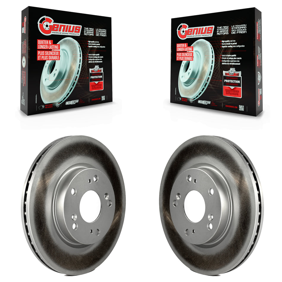 Front Coated Disc Brake Rotors Pair For Honda Civic Acura ILX KG-100344