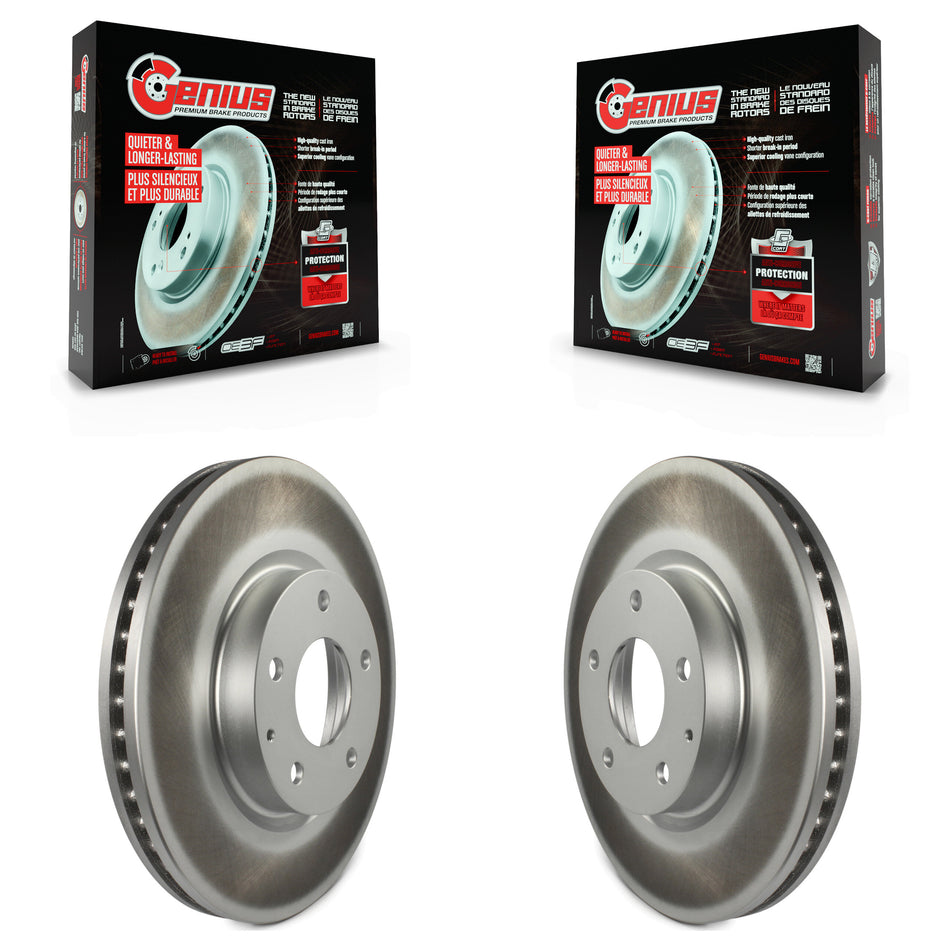 Front Coated Disc Brake Rotors Pair For Mazda 6 CX-5 KG-100346