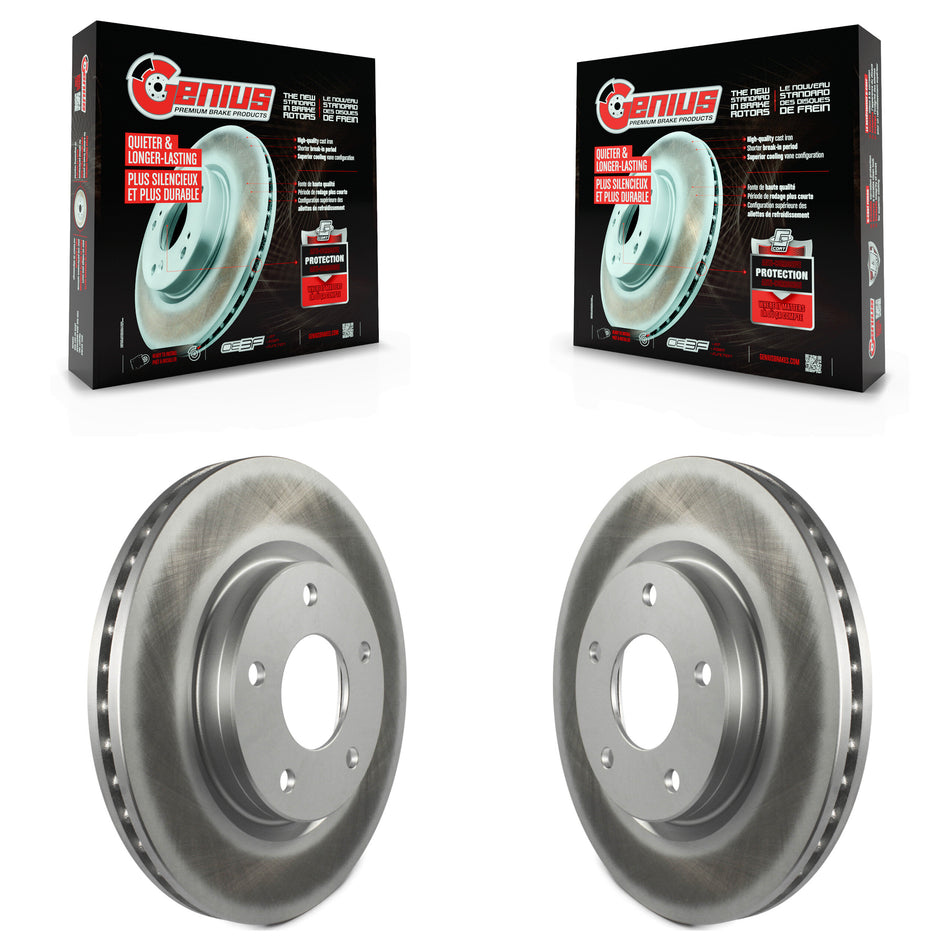 Front Coated Disc Brake Rotors Pair For Nissan Sentra KG-100359