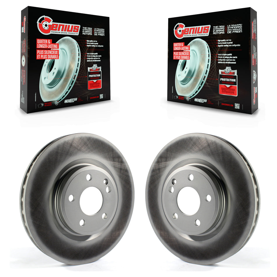 Front Coated Disc Brake Rotors Pair For Mercedes-Benz CLA250 GLA250 Infiniti QX30 INFINITI KG-100363