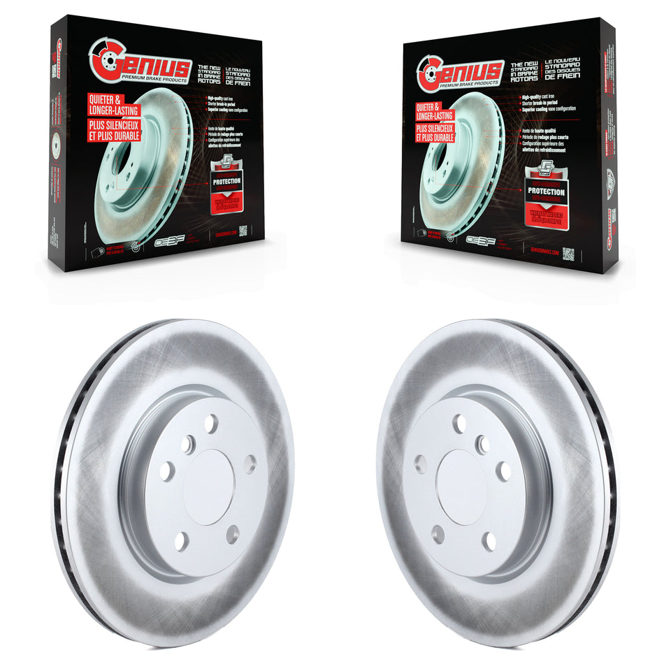 Front Coated Disc Brake Rotors Pair For Mini Cooper Clubman KG-100367