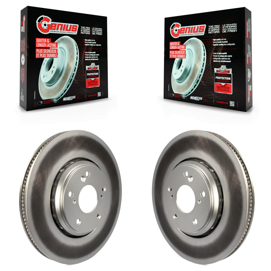 Front Coated Disc Brake Rotors Pair For Honda Civic Accord Acura ILX KG-100371
