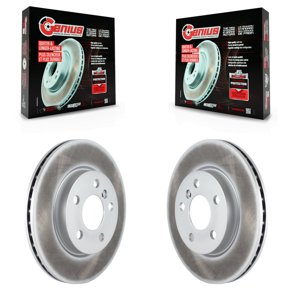 Front Coated Disc Brake Rotors Pair For Mini Cooper KG-100372