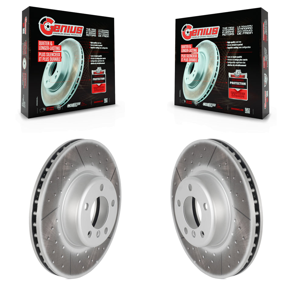 Front Coated Disc Brake Rotors Pair For BMW 328i xDrive 428i 335i 330i 320i Gran Coupe 435i 228i GT M235i 440i 340i 328d 430i M240i 230i ActiveHybrid 3 KG-100377