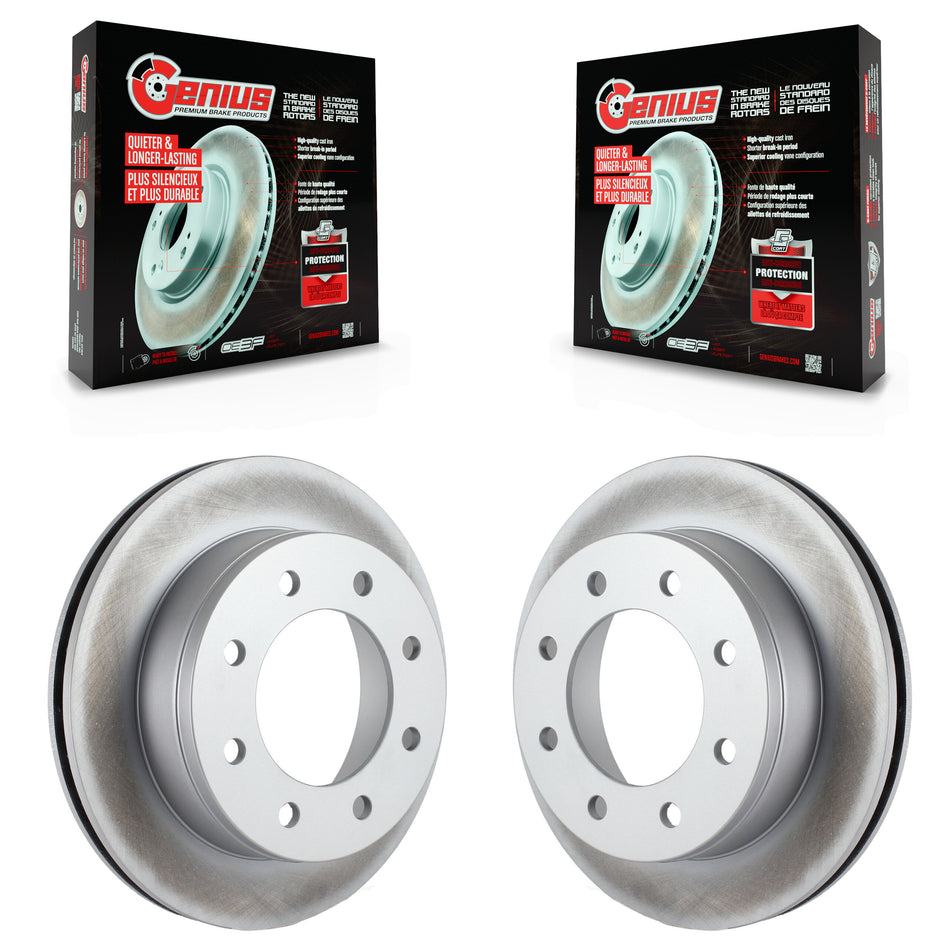 Rear Coated Disc Brake Rotors Pair For Chevrolet Silverado 2500 HD GMC Sierra Express Hummer H2 1500 3500 Savana Suburban Yukon XL Avalanche Classic KG-100384