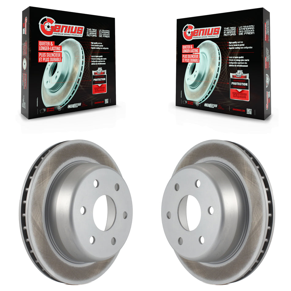 Rear Coated Disc Brake Rotors Pair For Chevrolet Silverado 1500 GMC Tahoe Sierra Suburban Yukon Avalanche XL Cadillac Express Escalade Savana ESV EXT KG-100386