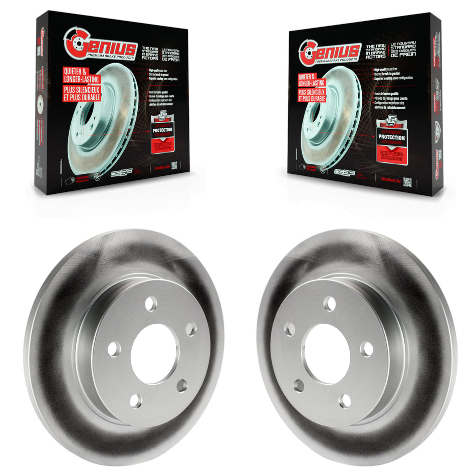 Rear Coated Disc Brake Rotors Pair For Chevrolet Malibu Pontiac G6 Cobalt Saturn Ion HHR Aura G5 Pursuit KG-100392