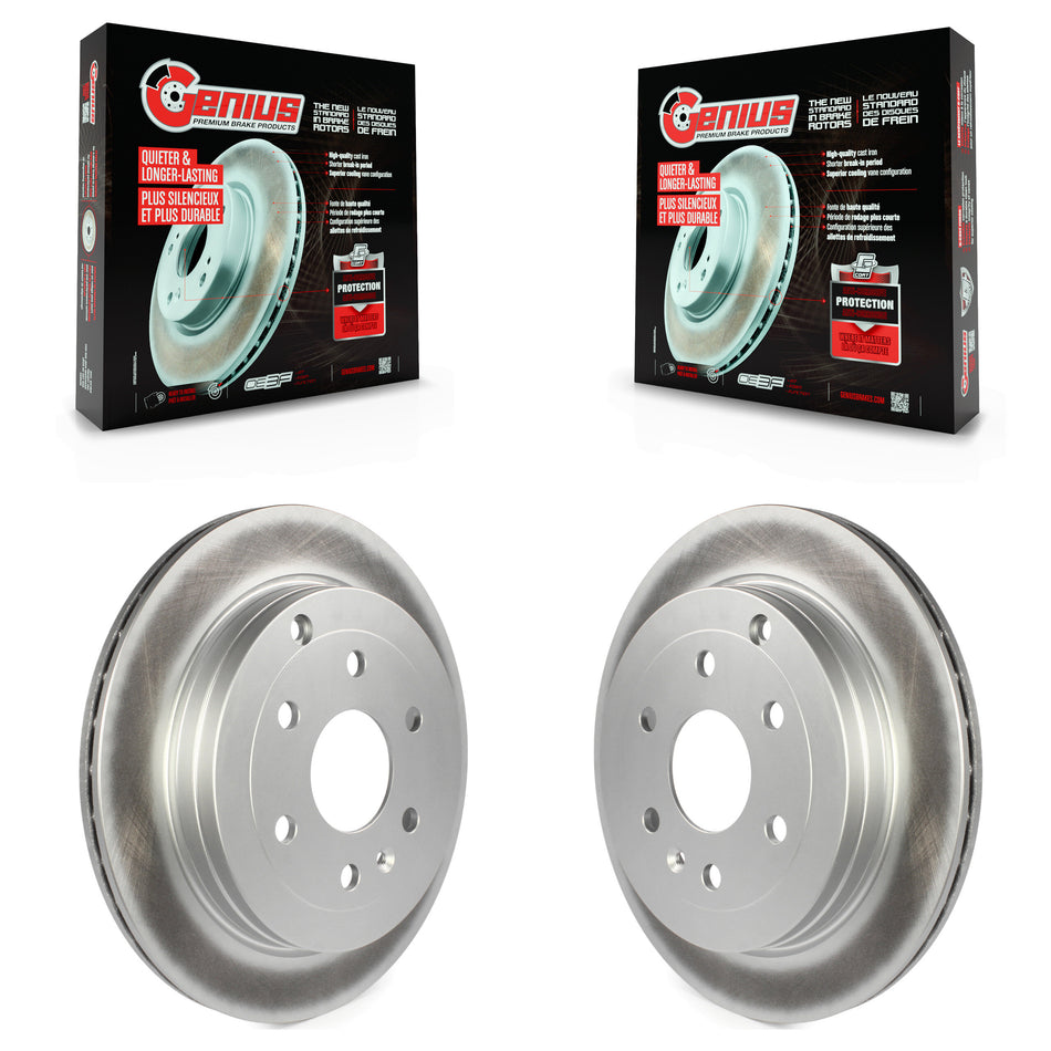 Rear Coated Disc Brake Rotors Pair For Chevrolet Traverse GMC Acadia Buick Enclave Saturn Outlook Limited KG-100405