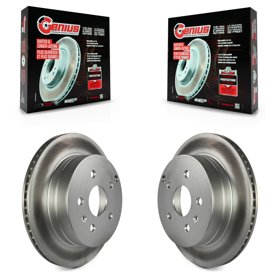 Rear Coated Disc Brake Rotors Pair For 2010-2017 Chevrolet Equinox GMC Terrain KG-100412