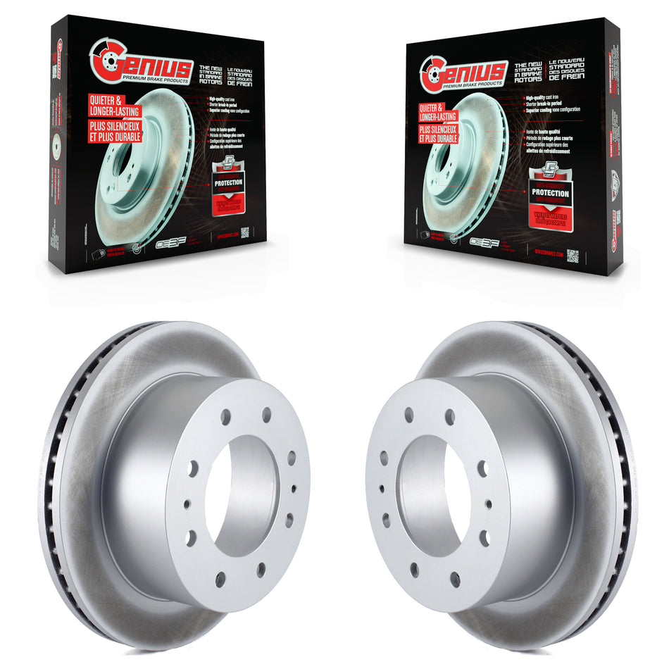 Rear Coated Disc Brake Rotors Pair For Chevrolet Silverado 2500 HD GMC Sierra 1500 3500 Suburban KG-100416