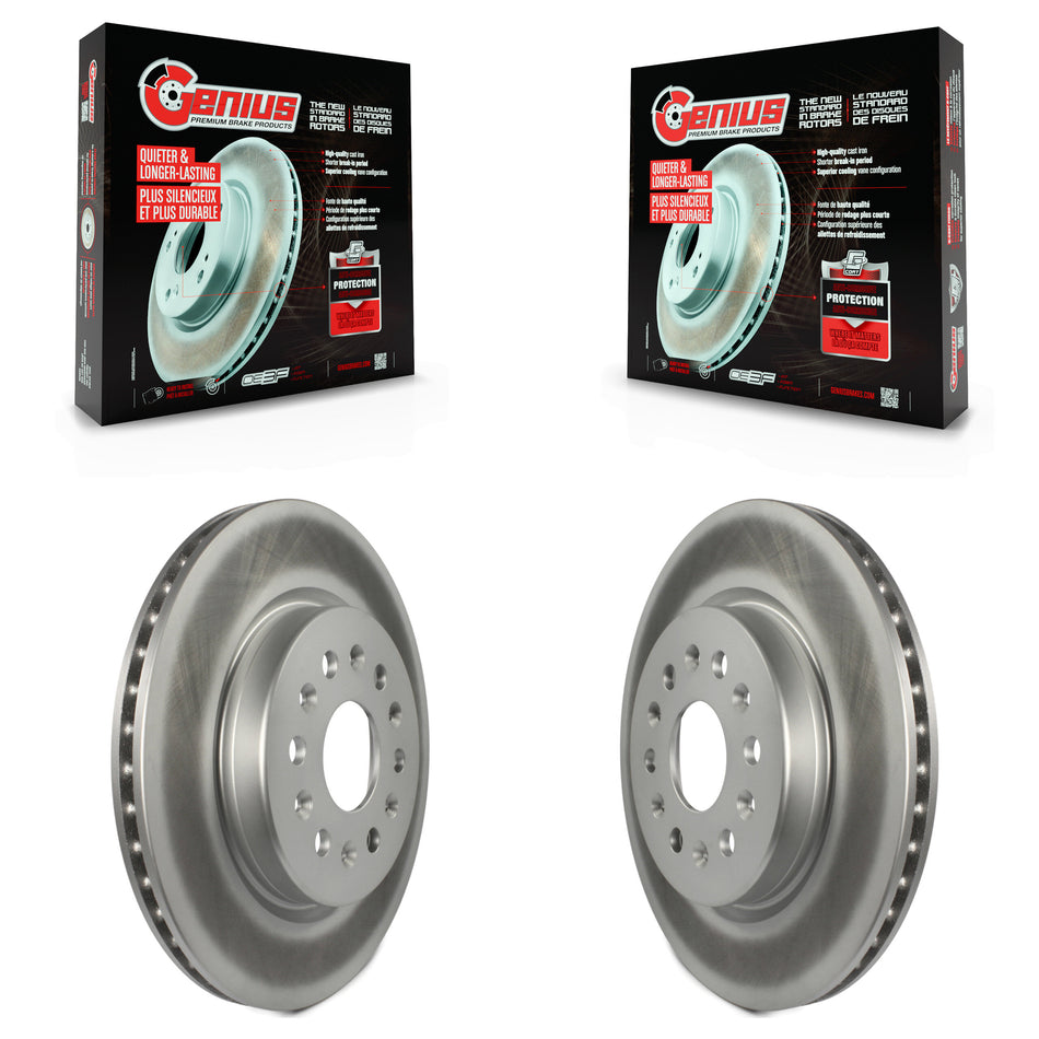 Rear Coated Disc Brake Rotors Pair For Chevrolet Traverse GMC Acadia Cadillac XT5 Buick Enclave Blazer Spark XT6 KG-100422