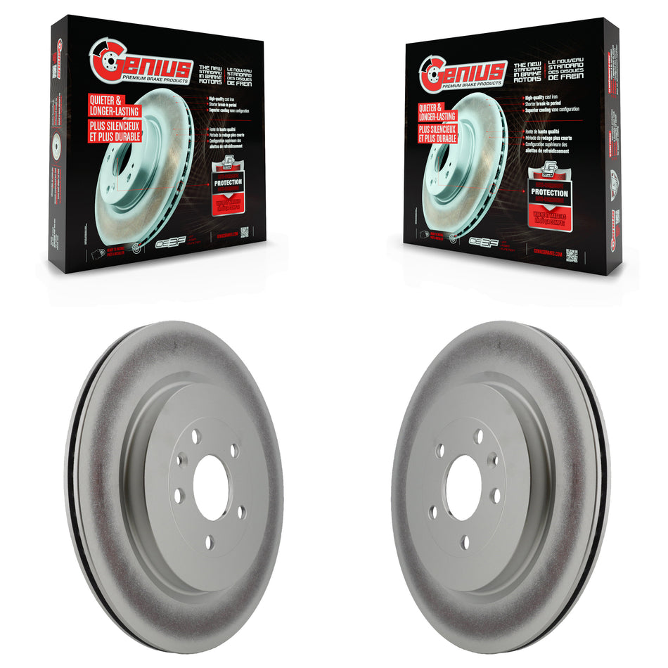 Rear Coated Disc Brake Rotors Pair For Ford Explorer Taurus Flex Police Interceptor Utility Lincoln Sedan MKS MKT Special Service KG-100452