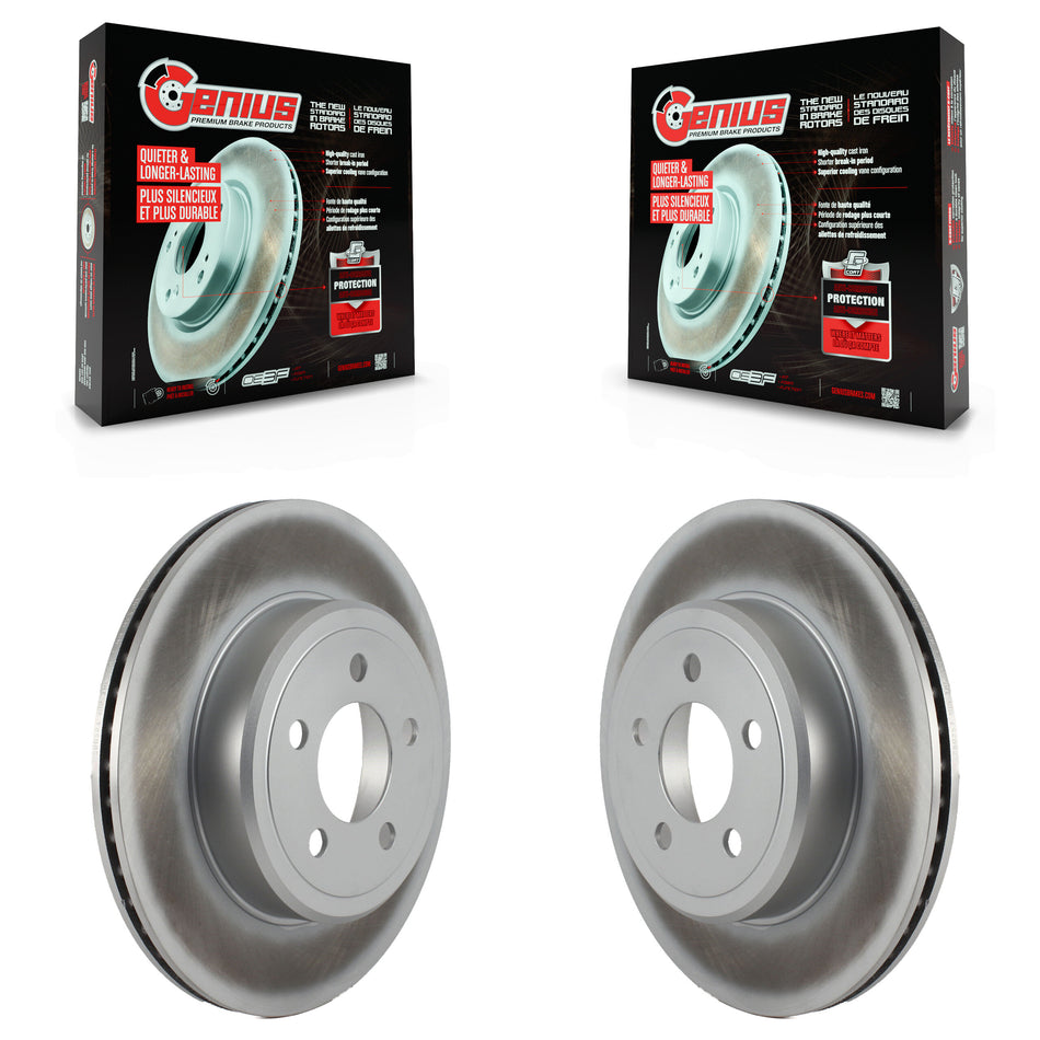 Rear Coated Disc Brake Rotors Pair For Dodge Charger Chrysler 300 Challenger Magnum KG-100472