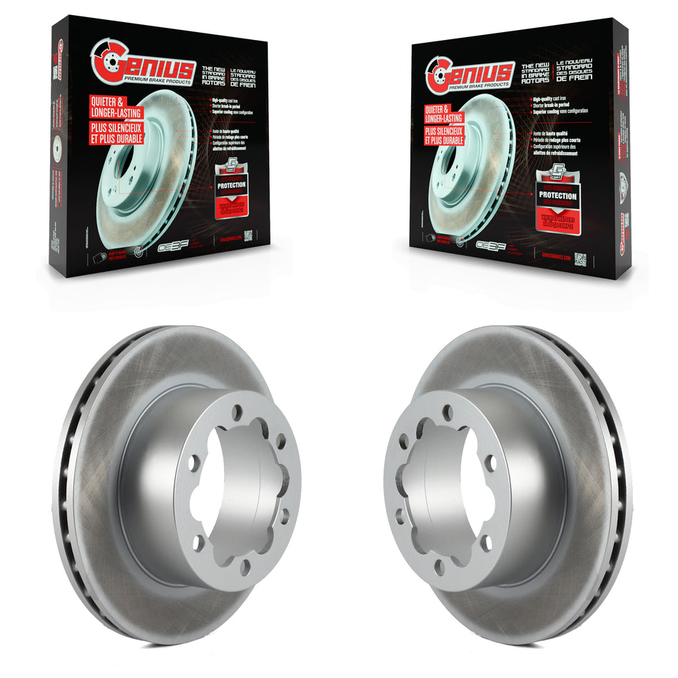 Rear Coated Disc Brake Rotors Pair For Sprinter 3500 Mercedes-Benz Freightliner Dodge 2500 4500 3500XD KG-100480
