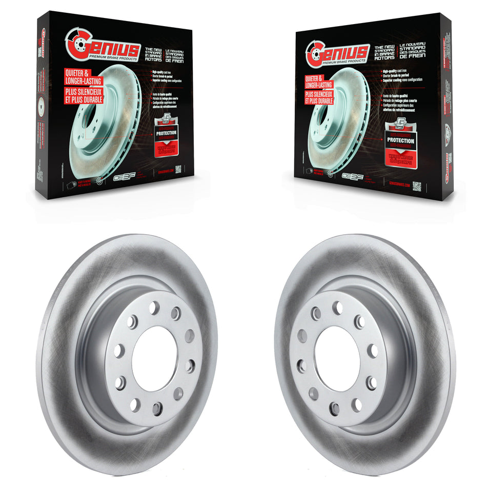 Rear Coated Disc Brake Rotors Pair For 2013-2016 Dodge Dart KG-100488