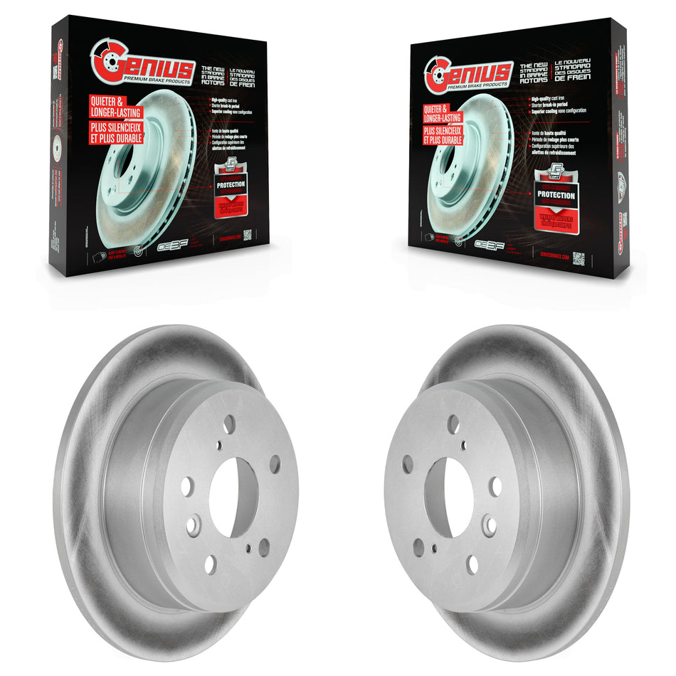 Rear Coated Disc Brake Rotors Pair For Toyota Camry Lexus ES300 Solara KG-100494