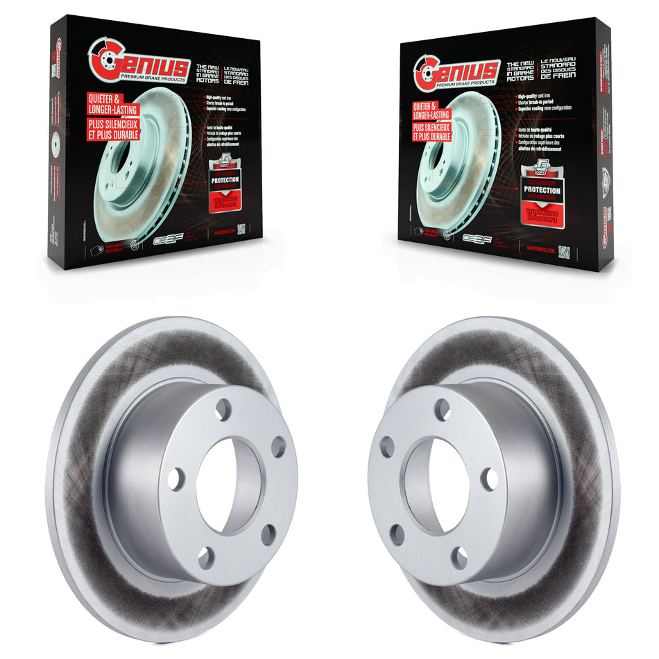 Rear Coated Disc Brake Rotors Pair For Volkswagen Passat Audi A6 Quattro 100 S6 KG-100497