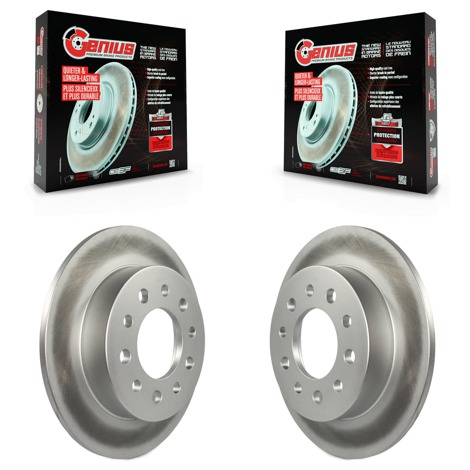 Rear Coated Disc Brake Rotors Pair For 2003-2008 Hyundai Tiburon KG-100520