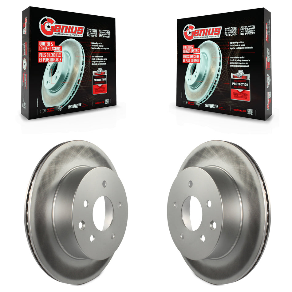 Rear Coated Disc Brake Rotors Pair For Nissan Rogue Sport INFINITI G35 Select LEAF Juke 350Z Q45 M45 Qashqai X-Trail KG-100525