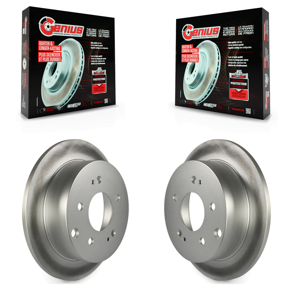 Rear Coated Disc Brake Rotors Pair For Mitsubishi Galant Eclipse KG-100537