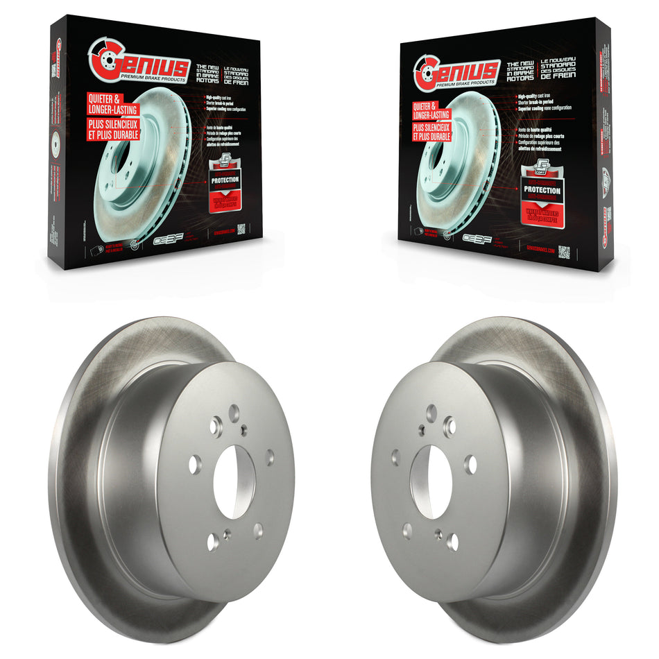 Rear Coated Disc Brake Rotors Pair For Lexus Toyota Highlander RX350 RX330 RX400h KG-100538