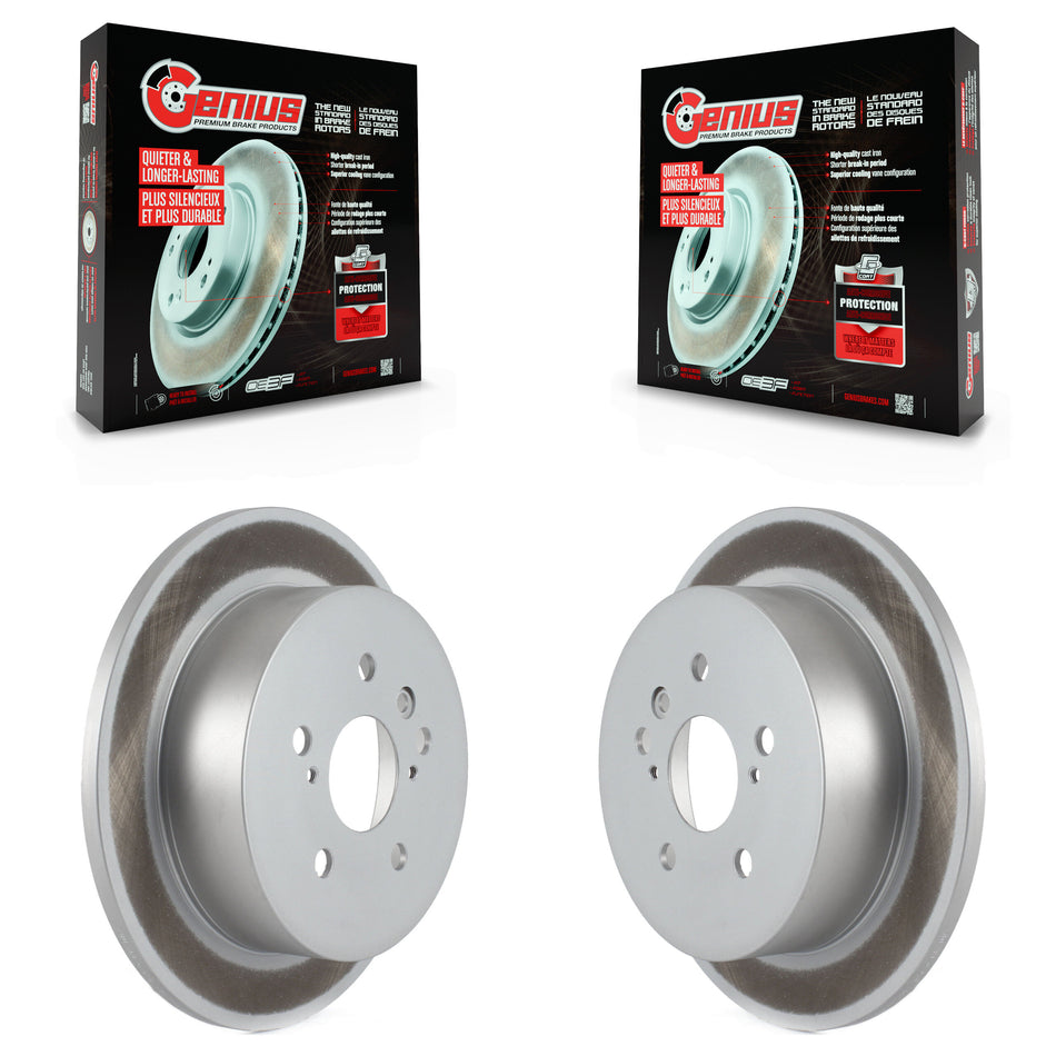 Rear Coated Disc Brake Rotors Pair For 2004-2010 Toyota Sienna KG-100539