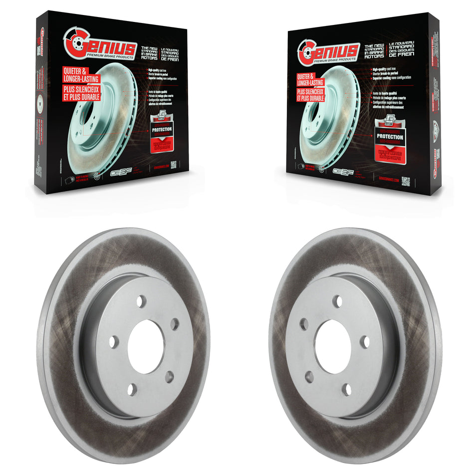 Rear Coated Disc Brake Rotors Pair For 2002-2008 Jaguar X-Type KG-100541