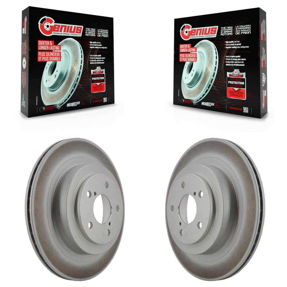 Rear Coated Disc Brake Rotors Pair For Subaru Legacy Impreza KG-100555