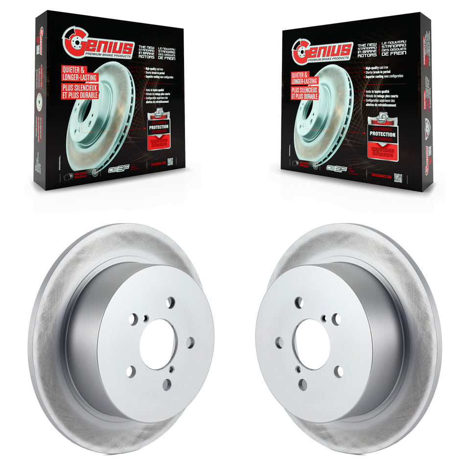 Rear Coated Disc Brake Rotors Pair For Subaru Outback Legacy KG-100557