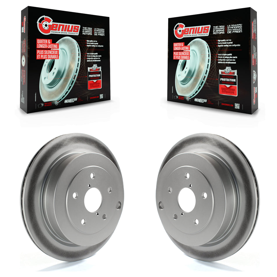 Rear Coated Disc Brake Rotors Pair For Subaru Tribeca B9 KG-100559